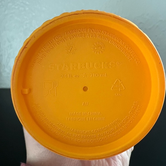✨NWOT - Starbucks 2021 Orange Jeweled Cold Beverage Tumbler✨ - Picture 11 of 11